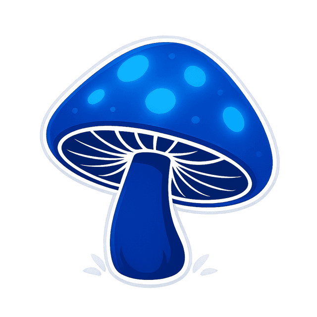 Blue mushroom