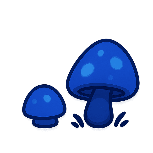 Blue mushroom